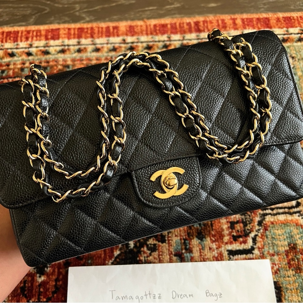 ❌SOLD❌Chanel Classic Vintage Medium Caviar Double Flap Bag - Picture 5 of 11